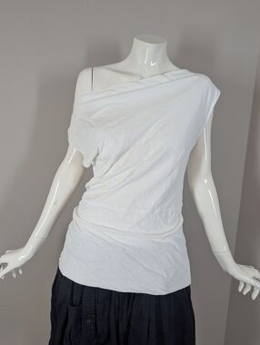James Perse Cotton Top Size 1 Relaxed Fit Minimalist Basic Tee Neutral